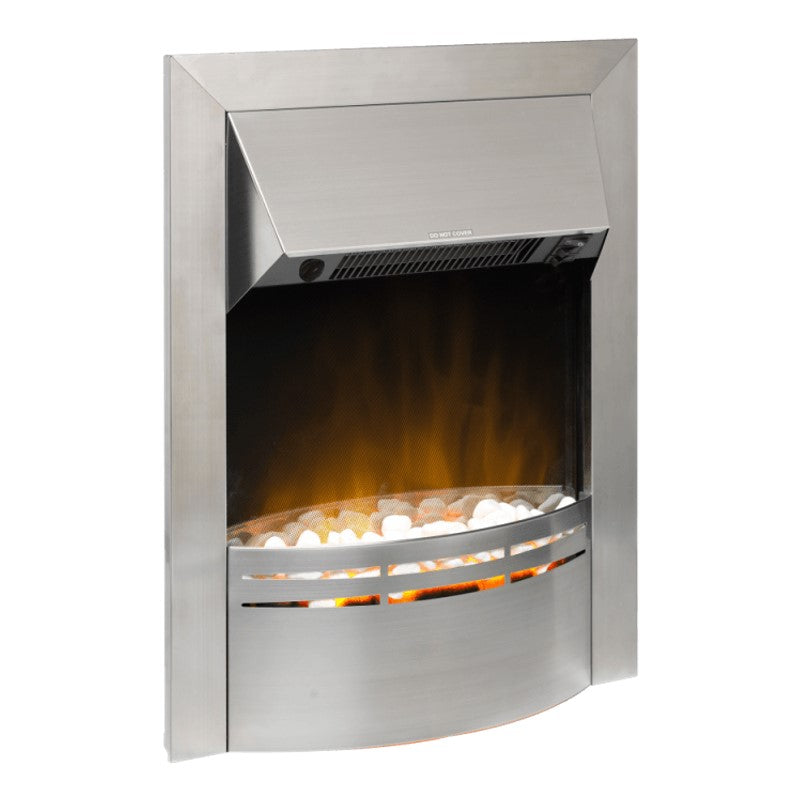 Dakota Inset Optiflame Fire Stainless Steel 
