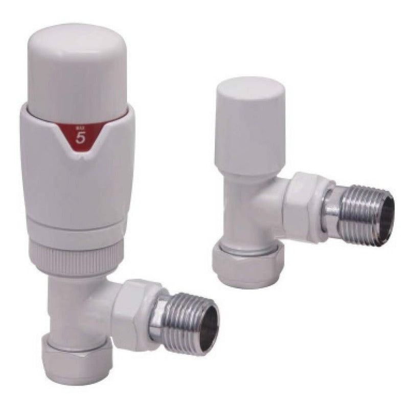Scudo Designer Angled Valves (Pair)
White