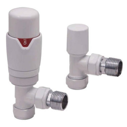 Scudo Designer Angled Valves (Pair)
White