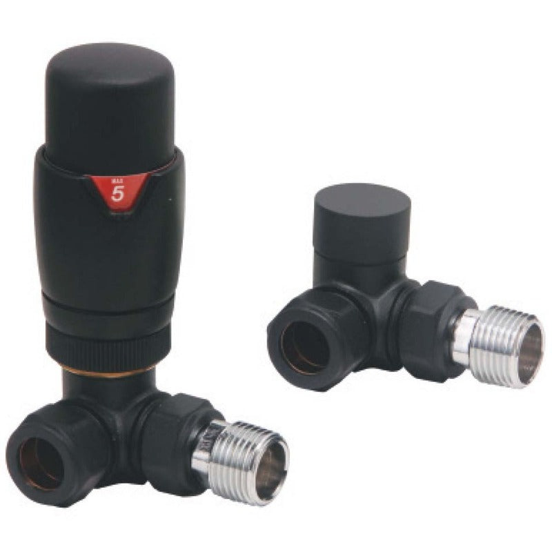 Scudo Designer Corner Valves (Pair) Black
