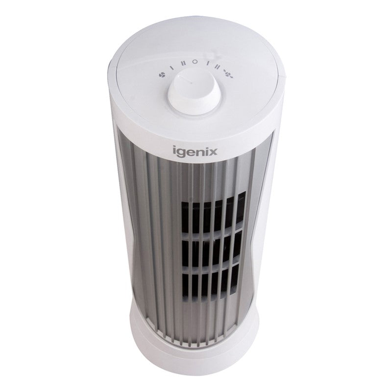 Igenix 12 Inch Mini Tower Fan 
Controls
White