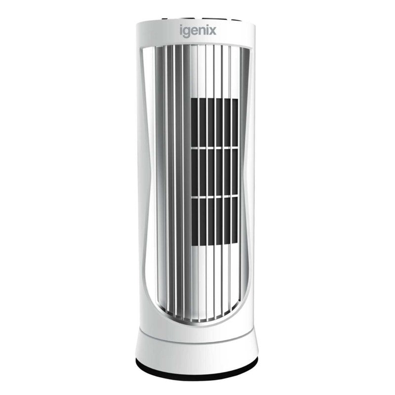 Igenix 12 Inch Mini Tower Fan with 8 Hour Timer
White