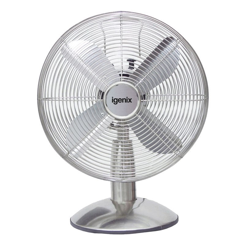 Igenix 12" Chrome Desk Fan
