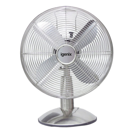 Igenix 12" Chrome Desk Fan
