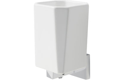 Tarak Wall Mounted Tumbler - Chrome & White
