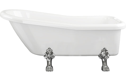 Visata Freestanding 1530x670x760mm 2TH Bath w/Feet - White