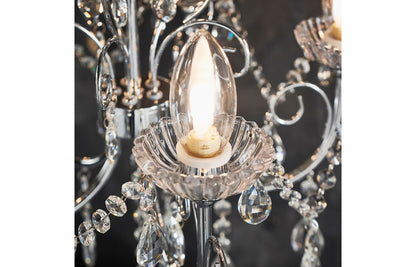 Pavo 5 Arm Chandelier Ceiling Light - Chrome