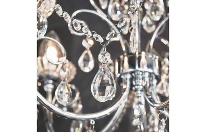Pavo 5 Arm Chandelier Ceiling Light - Chrome