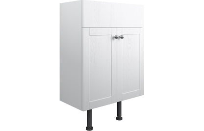 Badar 500mm 2 Door Basin Unit - Satin White Ash
