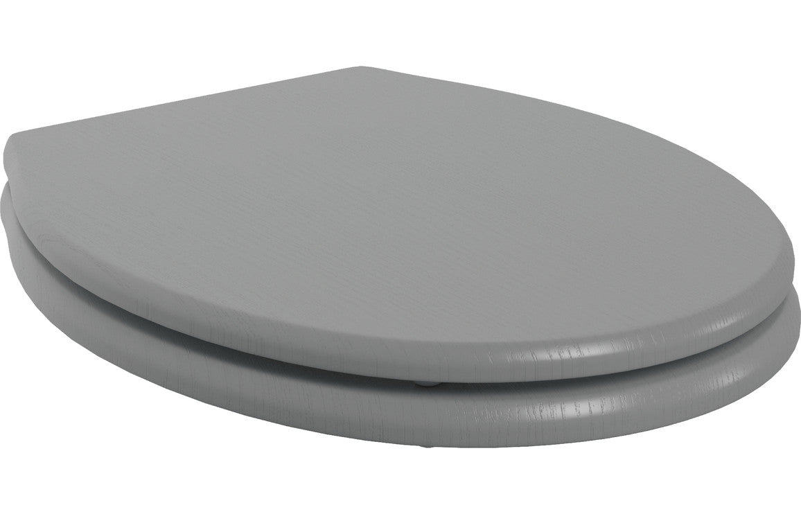 Lavana Soft Close Wood Effect Toilet Seat - Grey Ash
