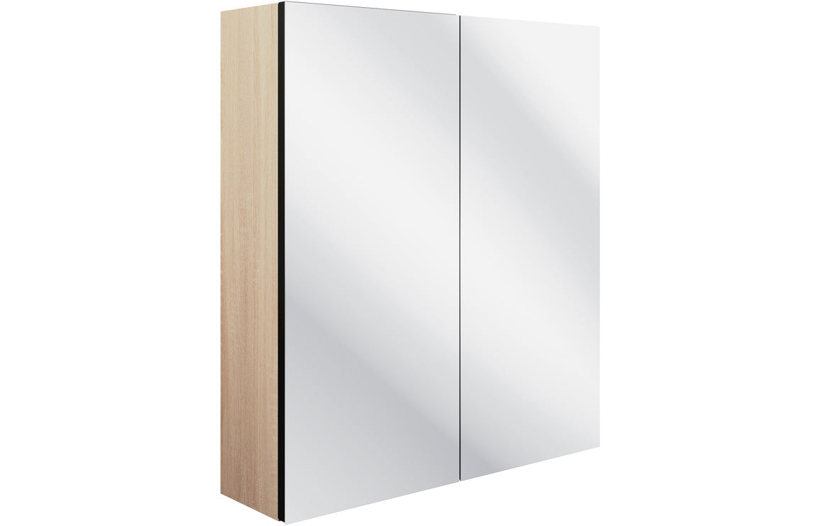Tarak 600mm 2 Door Mirrored Wall Unit - Matt Graphite Grey