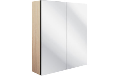 Tarak 600mm 2 Door Mirrored Wall Unit - Matt Graphite Grey