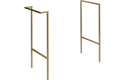 Stella Optional Frame with Integrated Towel Rail - Brushed Brass