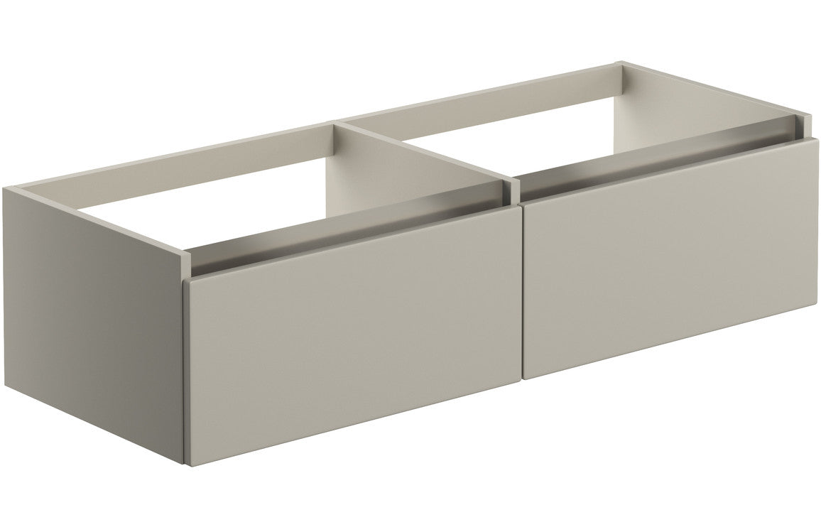 Cordelia 1200mm Wall Hung Basin Unit Run (No Top) - Latte