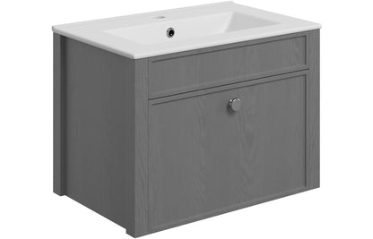 Lavana 605mm Wall Unit & Basin - Grey Ash