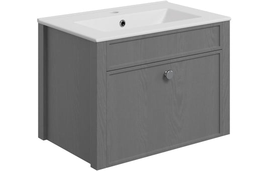 Lavana 605mm Wall Unit (exc. Basin) - Grey Ash