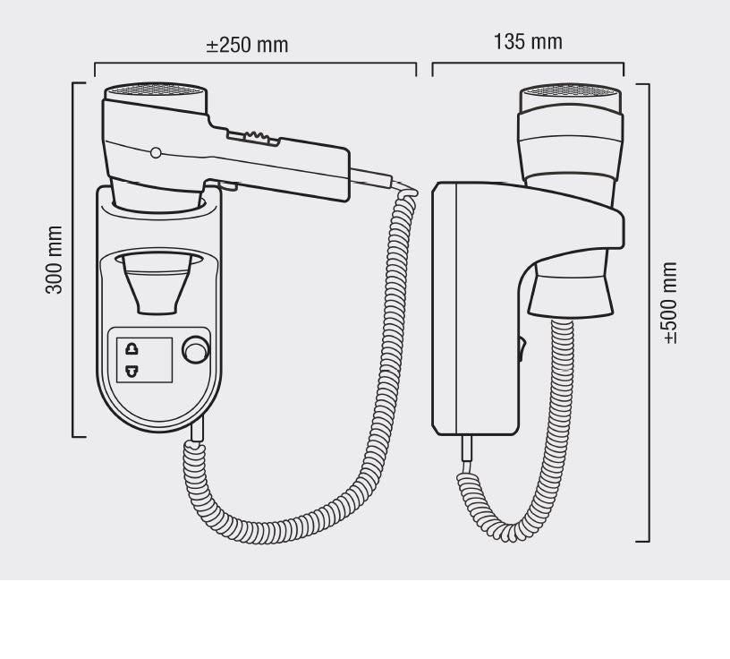 Valera Action Super Plus 1600 Hair Dryer With Shaver Socket Drawing