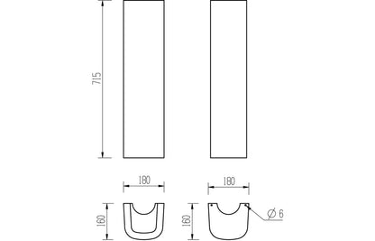 Cresida 555x430mm 1TH Basin & Full Pedestal