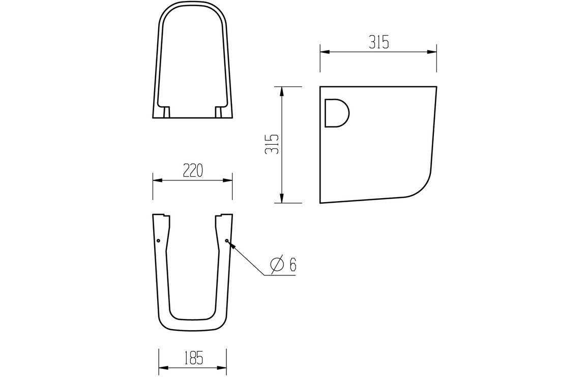 Altair 600x400mm 1TH Basin & Semi Pedestal