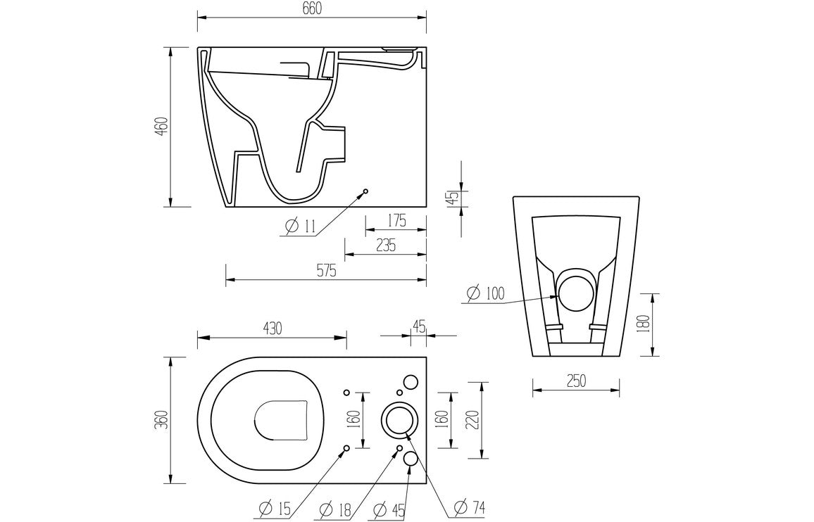 Cresida Rimless Close Coupled Fully Shrouded Comfort Height WC & Soft Close Seat