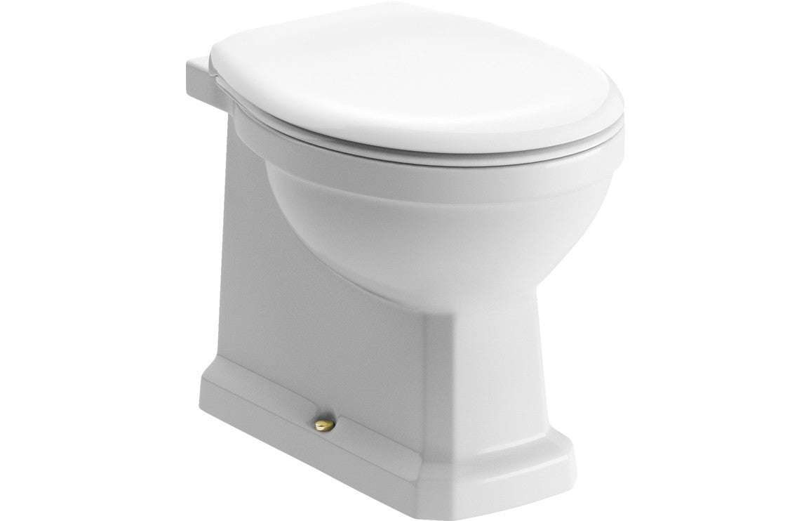 Solaris Back To Wall WC w/Brushed Brass Finish & Soft Close Seat