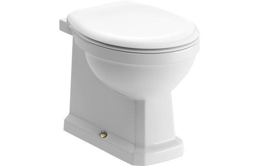 Solaris Back To Wall WC w/Brushed Brass Finish & Soft Close Seat