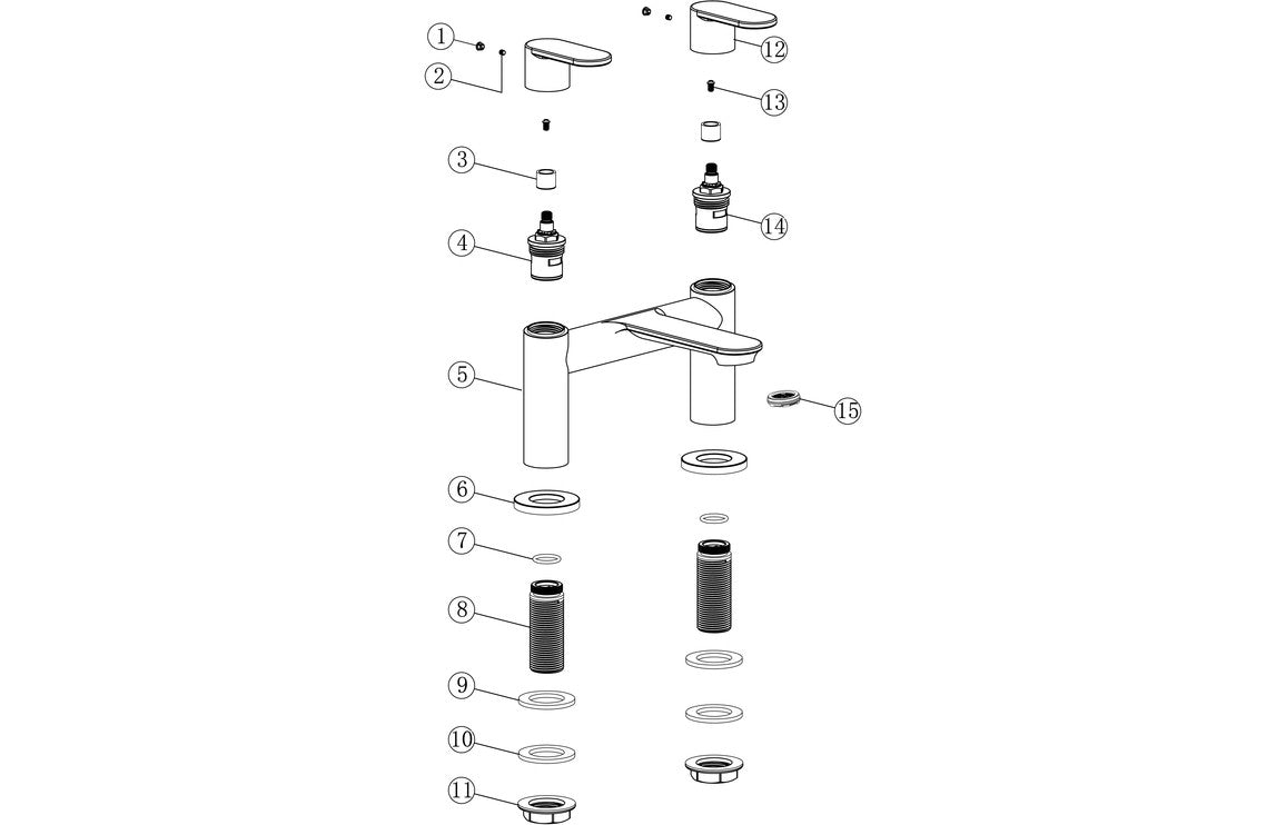 Aina Basin Mixer & Waste - Matt Black