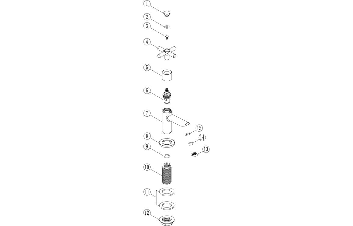 Charon Bath Filler - Chrome