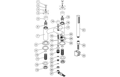 Charon Bath Taps - Chrome