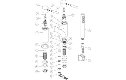 Lumos Bath Filler - Chrome