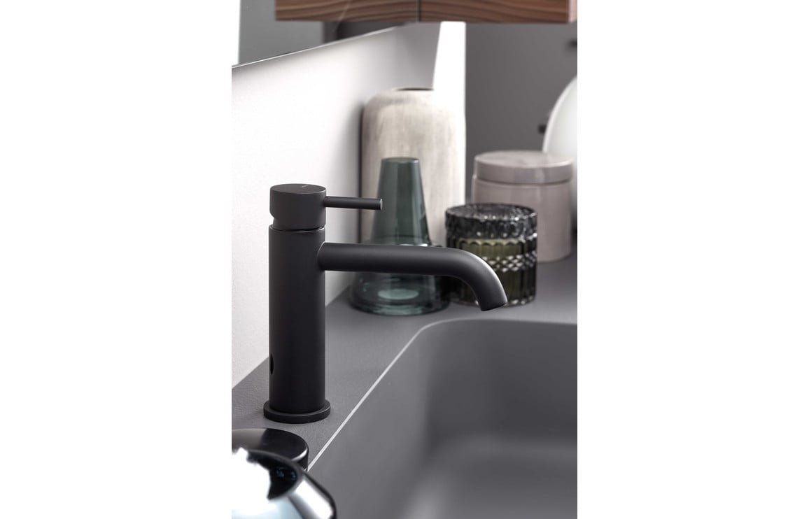 Vema Maira Wall Mounted Basin Mixer - Matt Black