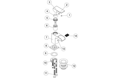 Pisces Basin Mixer - Chrome