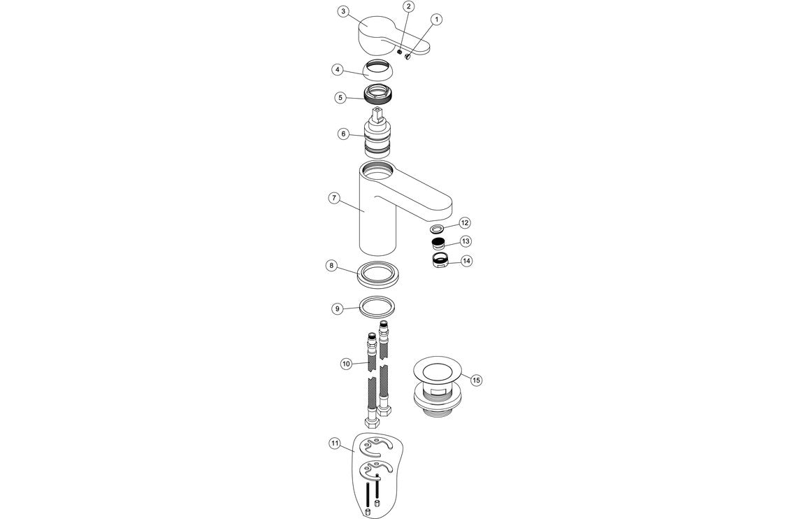 Flora Tall Basin Mixer - Chrome