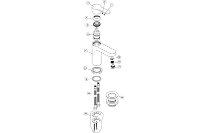 Flora Tall Basin Mixer - Chrome