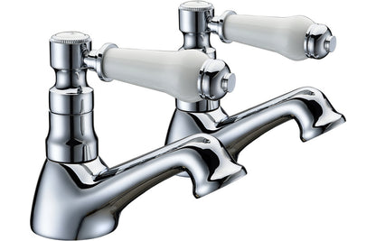 Mona Basin Pillar Taps - Chrome