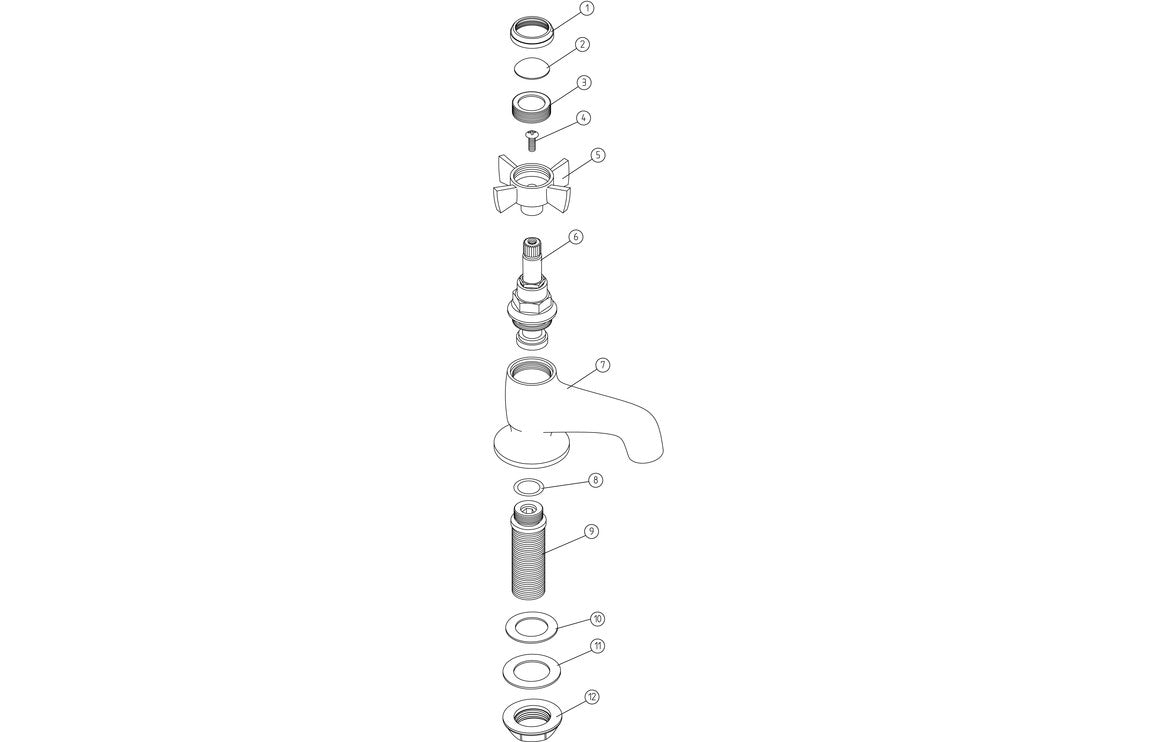 Leda Basin Mixer & Waste - Chrome