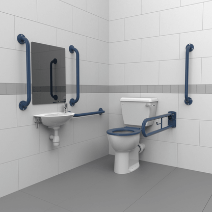 Close Coupled Doc M Toilet Pack, Steel, Exposed Fixings
Dark Blue - Lever 