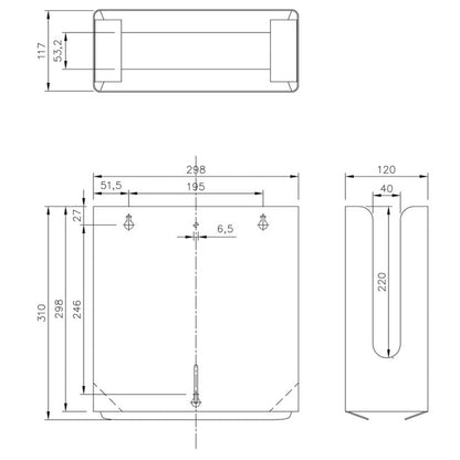 Dolphin Prestige Open Top Paper Towel Dispenser
technical
