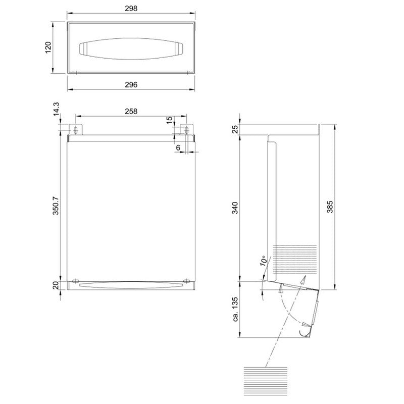 Dolphin Prestige Behind Mirror Paper Towel Dispenser
technical