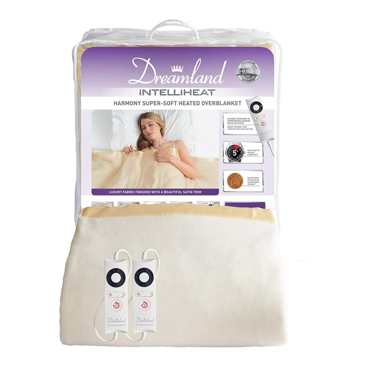 Dreamland Intelliheat Harmony Overblanket - Double