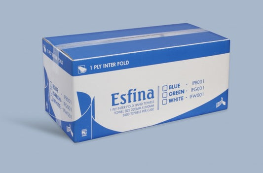 1ply Blue Esfina Interfold Towels