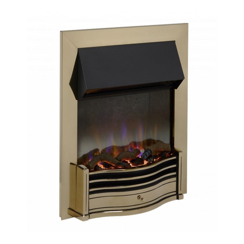 Dimplex Dumfries Optiflame Electric Inset Fire Antique Brass