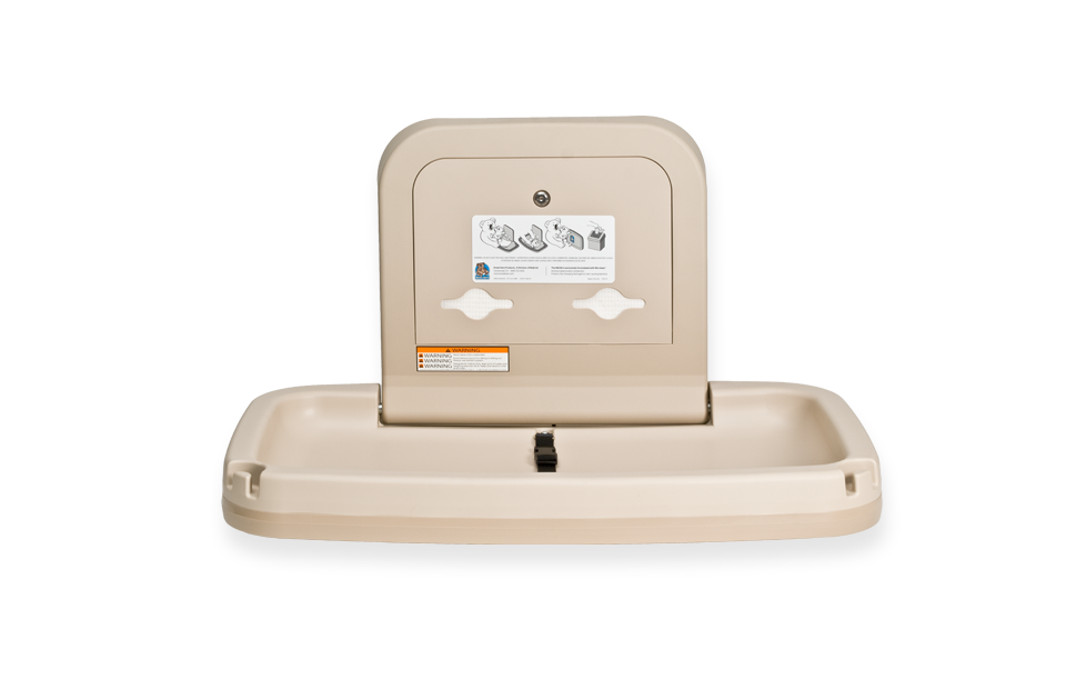 Horizontal Baby Change Station - Earth, Open Wall Mounted