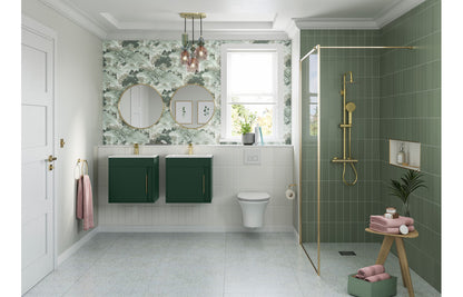Estelle 510mm Wall Hung Unit Inc. Basin - Matt Antique Rose
