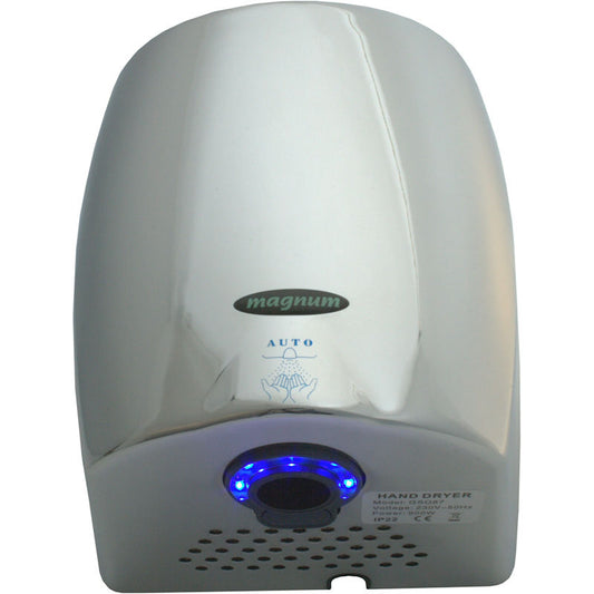 Magnum Blue Lightening Hand Dryer Brushed Chrome