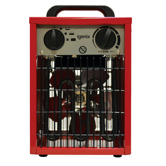 Igenix 2kW Industrial Fan Heater Red