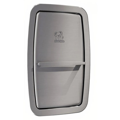 Vertical Stainless Steel Recessed-Mounted Baby Changing Unit Closed