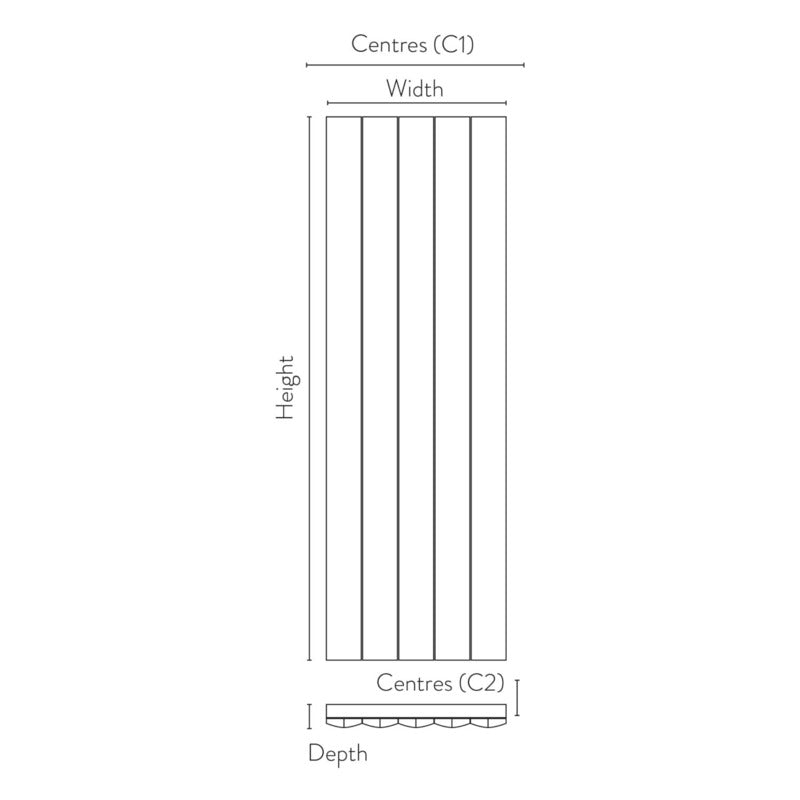 Korali Vertical Designer Radiator 
Technical