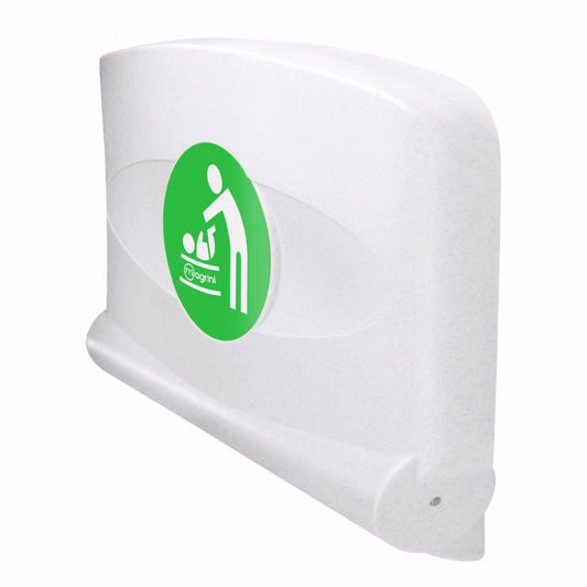 Horizontal Wall Mounted Baby Changing Unit White Fleck Closed