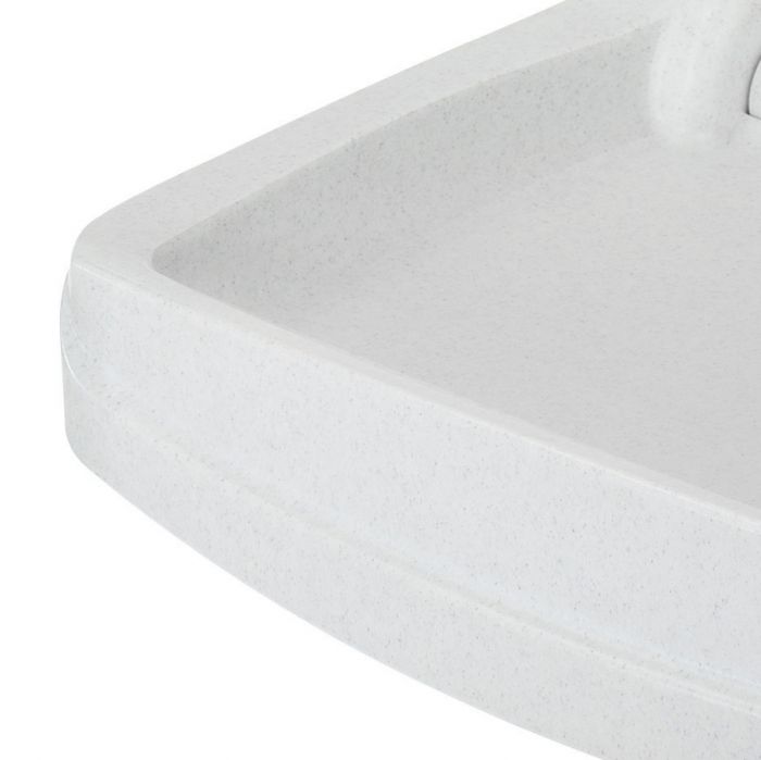 Horizontal Wall Mounted Baby Changing Unit White Fleck Corner